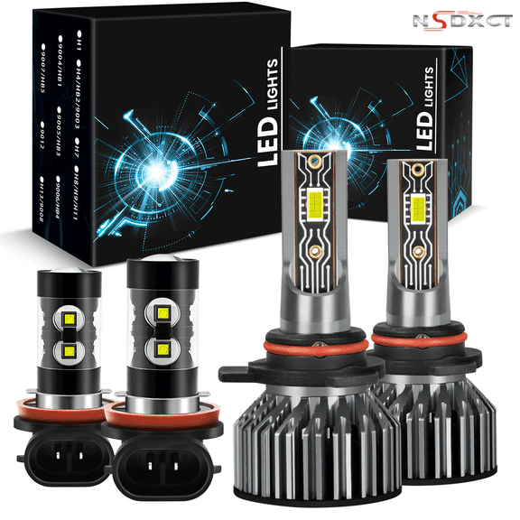 NSDXCT  4x  9012 LED  High/Low  Headlight+ H11 Fog Light Bulbs Kit  for 2013-2018   GMC Acadia
