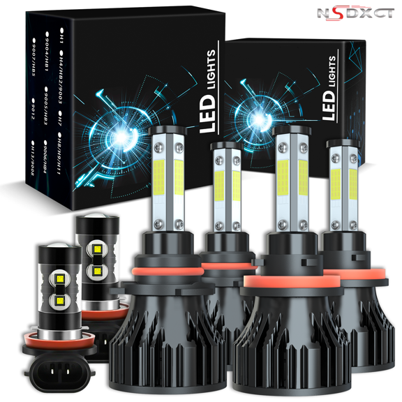 NSDXCT 6x 9005 High Besm + H11 Low Beam + H11 Fog Light for Jeep Compass 2016-2020