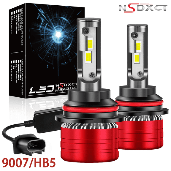 NSDXCT For 1993-2011 Ford Ranger LED Headlights 9007/HB5 High and Low Beam Bulbs 2pc