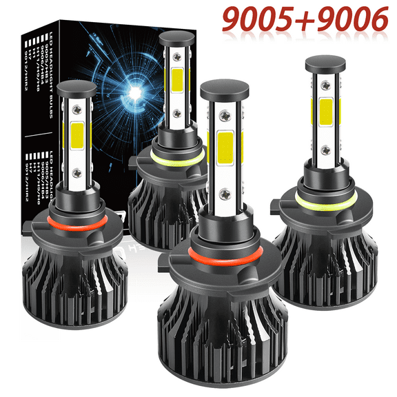 NSDXCT For 2003-2008 Toyota Matrix Led Headlight Bulbs 9006 9005 High and Low Beam 6000K White 4pcs