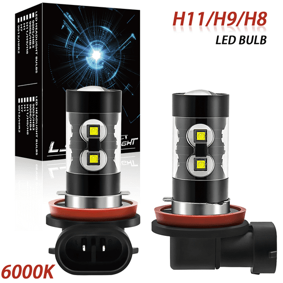 NSDXCT  For Honda Fit	2007-2019  LED Fog Driving Light White Bulbs  Plug and Play  2Pcs