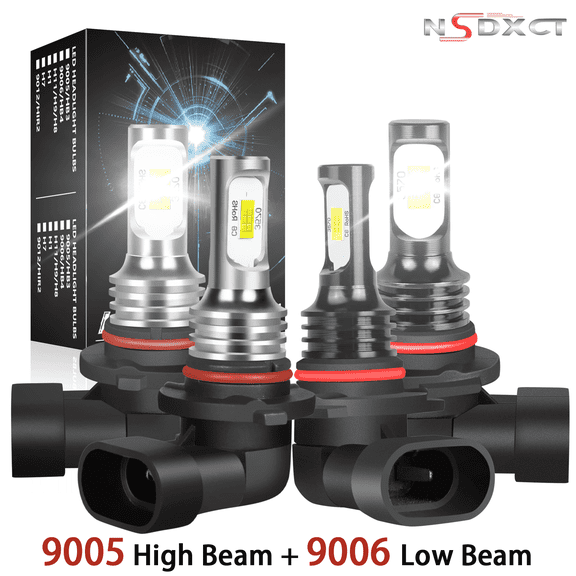 NSDXCT For Hyundai Sonata 2015 2016 2017 2018 2019 Front LED Headlight Bulbs 9005 9006 High/Low Beam 4pcs