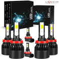 thumbnail image 1 of NSDXCT For Jeep Grand Cherokee 2017 2018 2019 2020 2021 LED Headlight Bulbs H9 H11 High/Low Beam H11 Fog Light 6pcs, 1 of 13