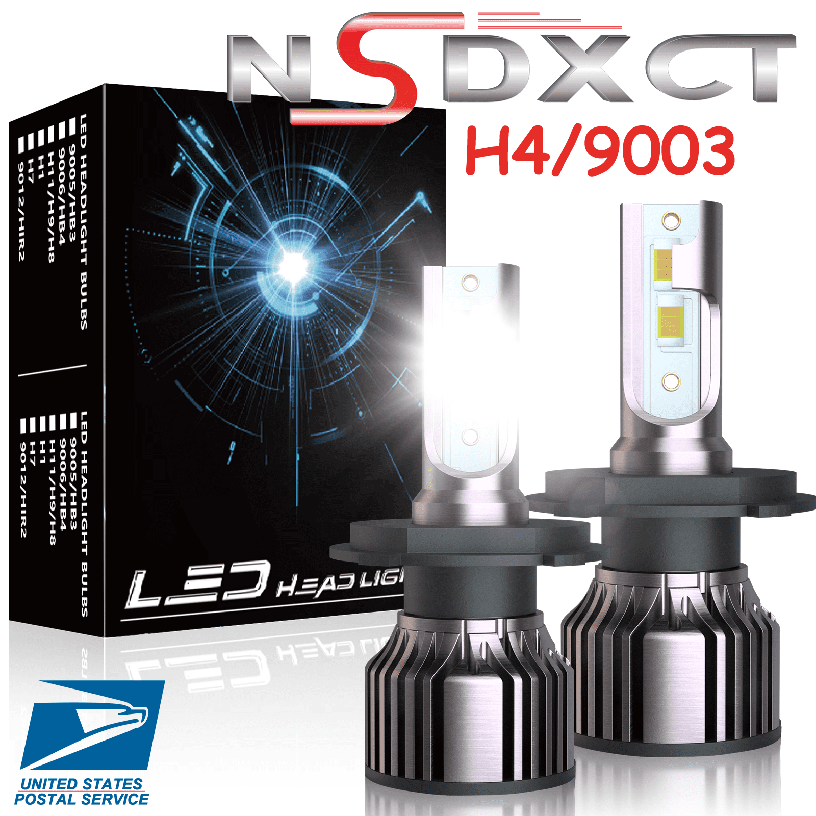 NSDXCT H4 LED Headlight Bulbs 50W Kit White For Toyota FJ Cruiser 2007 ...