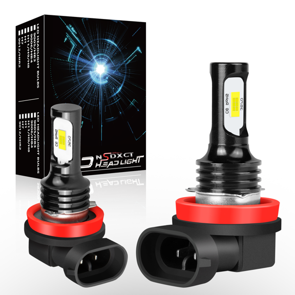 NSDXCT for 2006-2014 Honda Ridgeline H11 LED Headlight Bulbs Kit 6000K White 8000LM High/Low beam 2Pcs