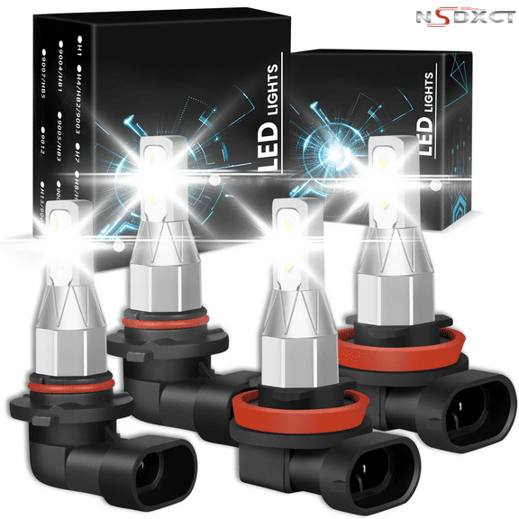 NSDXCT for 2011-2017 Honda Odyssey LED Headlight Bulbs 9005 HB3 High Beam H11 Low Beam 4pc