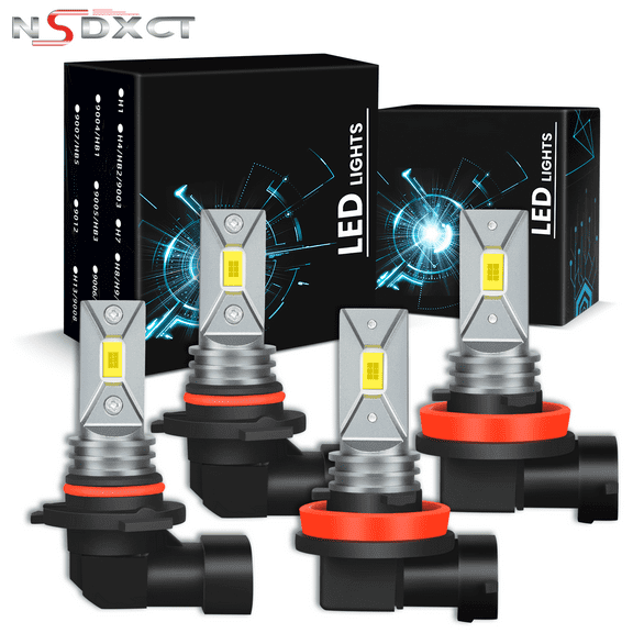 NSDXCT for 2017 2018 2019 2020 Chevy Sonic 2-Sides LED Headlight Bulbs High Low Beam Fog Light 4PC