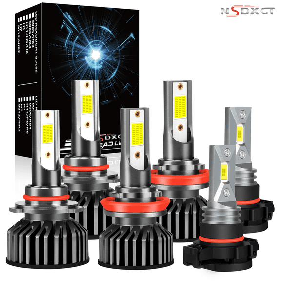 NSDXCT for 2017-2020 Chevy Sonic LED Lights, 9005 H11 Light Bulbs High/Low Beam 5202 LED Fog Lights