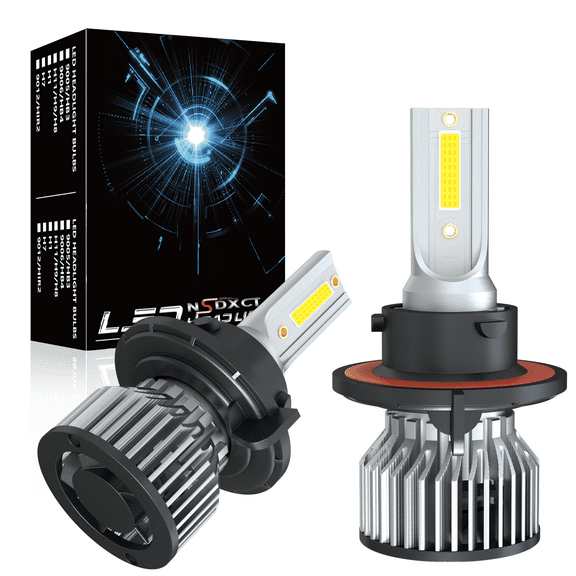 NSDXCT for Ford Flex 2009-2018 LED Headlight Bulbs 6000K White High/Low Beam 2Pcs H13/9008 72W