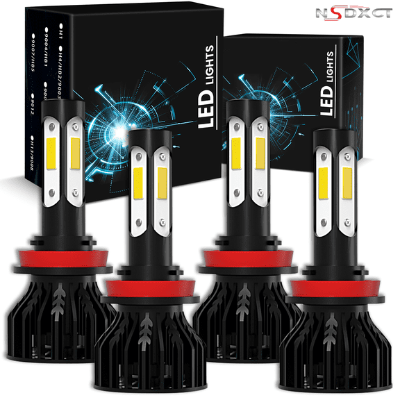 NSDXCT for Ford Focus 2012-2018 LED Headlight Bulbs,H9 High Beam +H11 Low Beam,Pack of 4