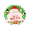 thumbnail image 1 of NSESSHome 10PCS Christmas Paper Plates and Napkins, Cute Cartoon Santa Christmas Disposable Dinnerware Set, Red Holiday Party Plate for Christmas Xmas New Year Party Decor, 1 of 7