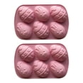 thumbnail image 1 of NSESSHome 2 Pcs Easter Egg Chocolate Candy Molds Easter Egg Shaped Silicone Cake Molds Silicone Molds Trays for Candy Chocolate Handmade Soap and Ice Cube Egg Hunt Games Supplies, 1 of 6