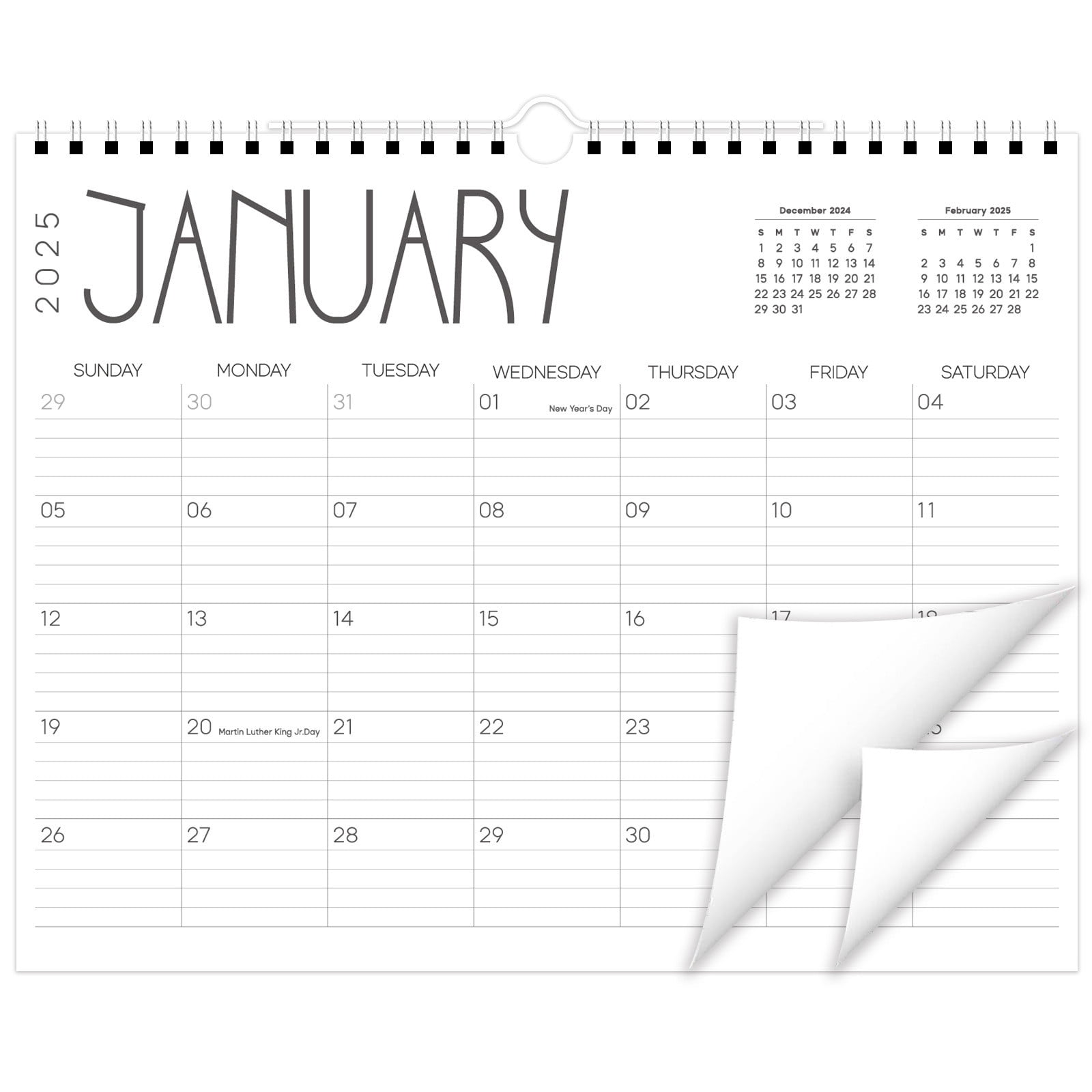 NSESSHome 2025 Wall Calendar, 12 Monthly Calendar, 8.6