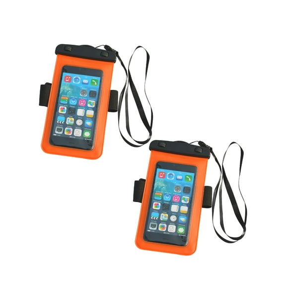 NSESSHome 2PCS Waterproof Phone Pouch, Universal 6.5'' Dry Bag for Swimming, Camping, Fishing and Outdoor Activities