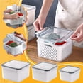 thumbnail image 1 of NSESSHome 3 PCS Fruit Storage Containers for Fridge with Removable Colander, Airtight Food Storage Container, Produce Saver Container for Refrigerator, Keep Berry Fruit Vegetable Fresh Longer, 1 of 8