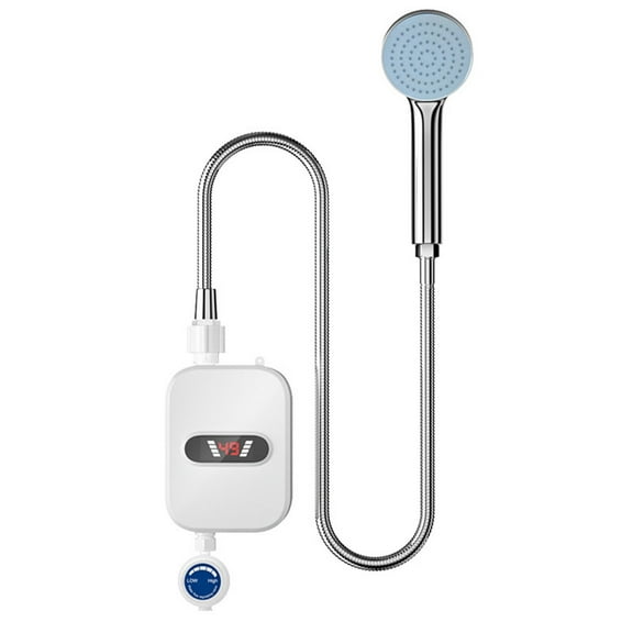 NSESSHome 3000W Instant Water Heater, Fast Heating Thermostatic Shower Set with LED Temperature Display, 110V