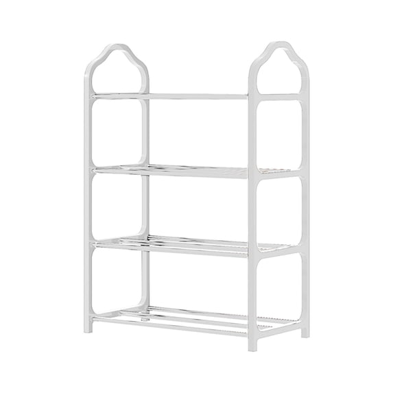 NSESSHome 4 Tier Shoe Rack, Shoe Shelf Storage Organizer Heavy Duty Metal Free Standing Shoe Rack for Entryway Closet Doorway