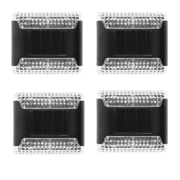 NSESSHome 4Pcs Outdoor Wall Night Lights, Solar Powered, IP65 Waterproof, Automatic Dusk to Dawn, Ideal for Garden, Patio, Garage, and Driveways, 6 Hour Charge for 8 Hours of Lighting