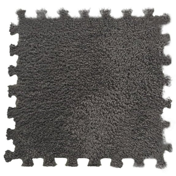 NSESSHome 5Pcs Carpet Squares Puzzle Mat, Plush Interlocking Carpet Tiles, Foam Floor Tiles for Baby Mat for Floor, Kids Play Mat Anti Slip Jigsaw Flooring Playmat Like Playroom Rug 11.81"