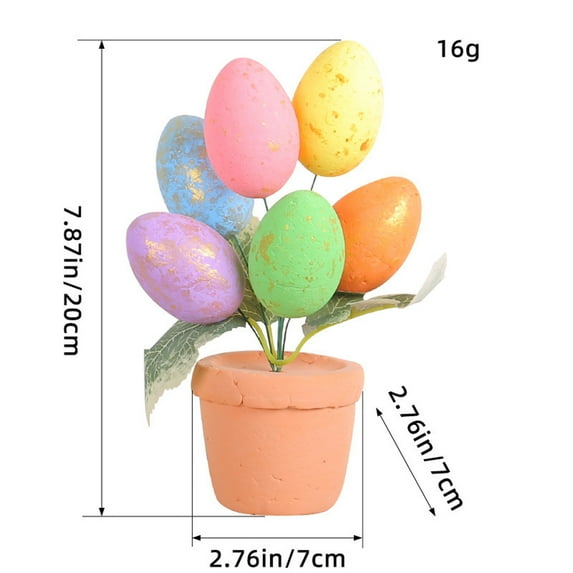 NSESSHome Artificial Easter Egg Stems Colorful Easter Egg Easter Egg Picks Decorations for Easter Home Decor Centerpiece Flower Arrangement