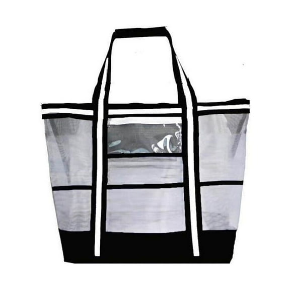 NSESSHome Beach Bag Extra Large 9-Pocket Beach Bags for Women Waterproof Sandproof Mesh Beach Tote Bags Travel Pool Bag