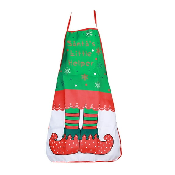 NSESSHome Christmas Aprons Adult Aprons Santa Apron Kitchen Cooking Apron for Christmas Party Chef Cooking Restaurant House Cleaning Gardening Home