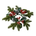 thumbnail image 1 of NSESSHome Christmas Candle Ring Artificial Berry Candle Rings with Pine Cones Small Wreaths for Home, Wedding, Living Room and Christmas Holiday Table Decoration, 1 of 6