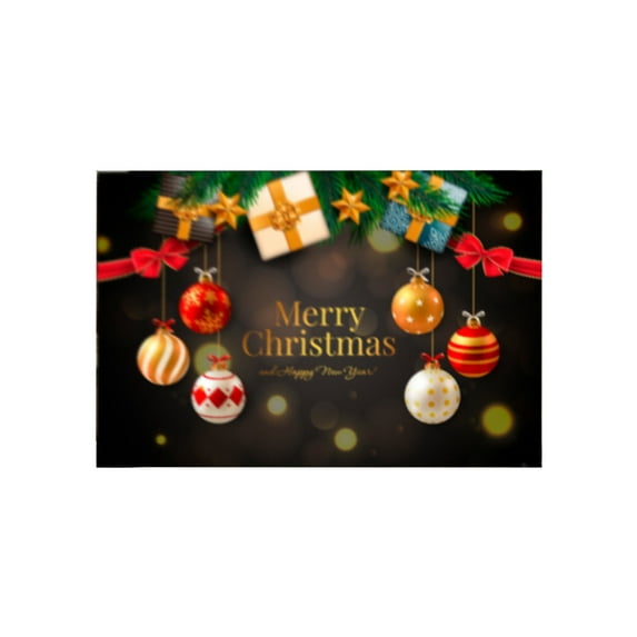 NSESSHome Christmas Door Mat Outdoor, Merry Christmas Welcome Mats for Front Door, Christmas Poinsettia Non Slip Holiday Red Doormat Indoor Entryway Floor Rug for Entrance Outside Home 15.7”x23.6”