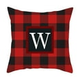thumbnail image 1 of NSESSHome Christmas Initial Letter Check Plaid Pillow Covers, 18 x 18 inches Red and Black Farmhouse Pillow Cases, Cotton Linen Throw Pillow Covers Cushion Case for Home Decor Car Bed Sofa Couch, 1 of 6