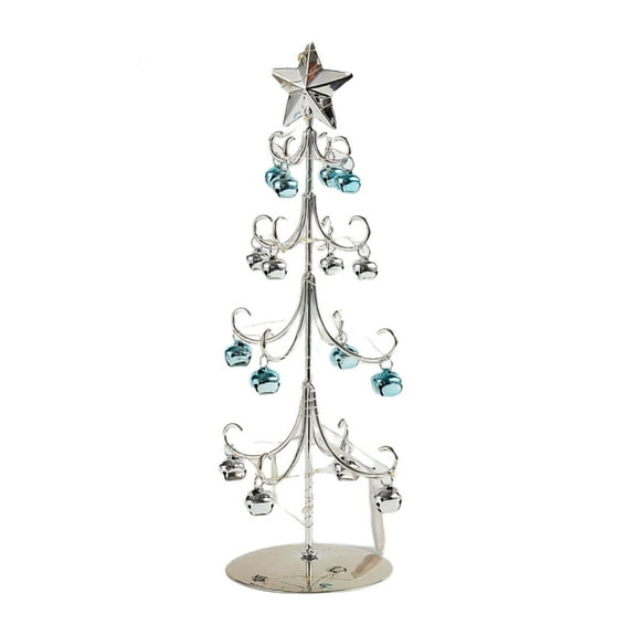 NSESSHome Christmas Ornament Display Stand Tree, Hanger Hooks for Baubles and Holiday Decorations, Iron Freestanding Rack with Stable Base, Easy Assembly