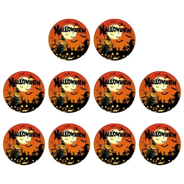 NSESSHome 10Pcs Disposable Paper Plates for Spooky Halloween Party Decorations, Halloween Party Supplies