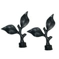 thumbnail image 1 of NSESSHome 1pcs Curtain Rod Finials Leaf Shaped Curtain Rod End Drapery Rail Pole Cap, 1 of 4