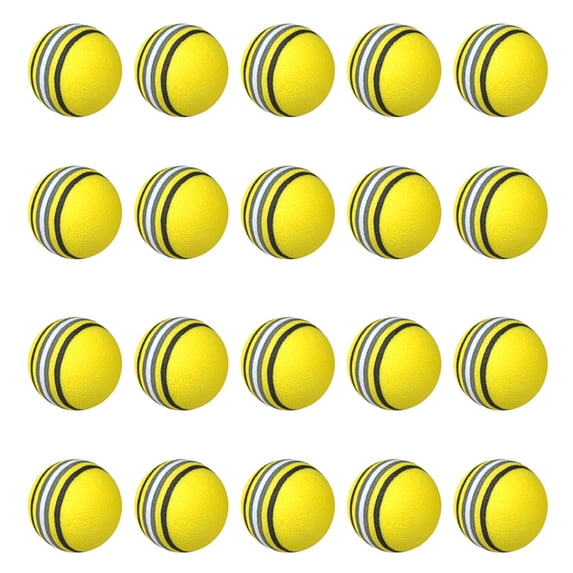 NSESSHome 20Pcs/Pack Stripe Foam Sponge Balls Practice Training