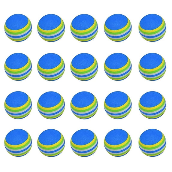 NSESSHome 20Pcs/Pack Stripe Foam Sponge Balls Practice Training