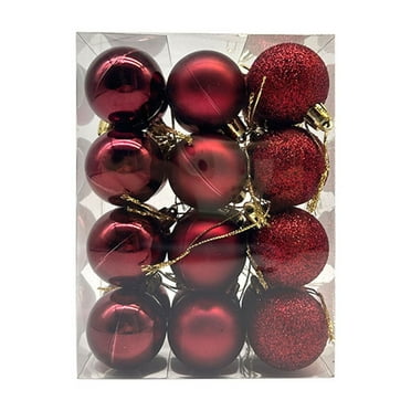 NSESSHome 24Pcs Christmas Balls Ornaments, Small Shatterproof Christmas Baubles for Xmas Tree Traditional Christmas Tree Decoration Hanging Baubles Ornaments for Home Decor