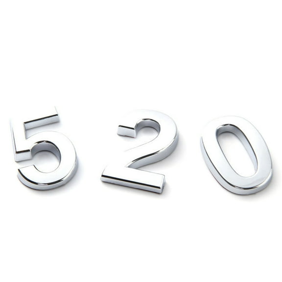 NSESSHome 3 Inch Silve Modern House Numbers Mailbox Numbers 0-9 Self-Adhesive Street Door Home Address Metal Numbers For Outside Or Inside Signs Easy Install