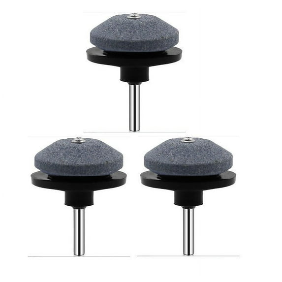 NSESSHome 3Pcs Lawn Mower Blade Sharpener Universal Multi-Sharp Rotary Lawnmower Sharpen for Power Drill Hand Drill and Lawn Mower Blade Balancer