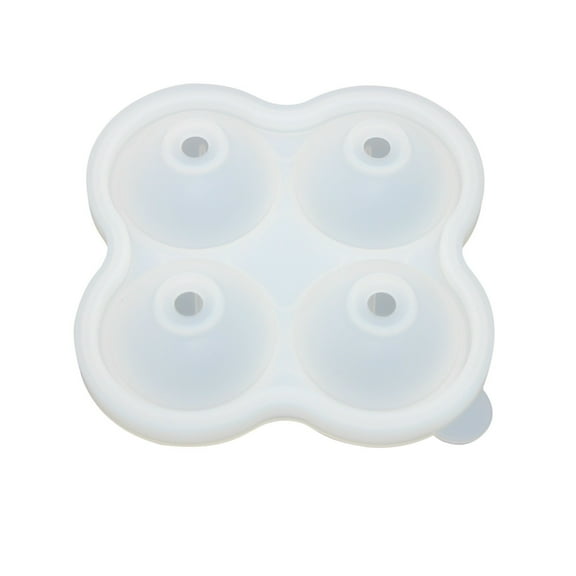 NSESSHome 4 Cavity Silicone Ice Cube Tray with Lid Reusable Ice Cube Mold for Freezer Ice Hockey Mold Non Stick Easy to Clean Quick Cooling Ice Maker for Party Whiskey Cocktails