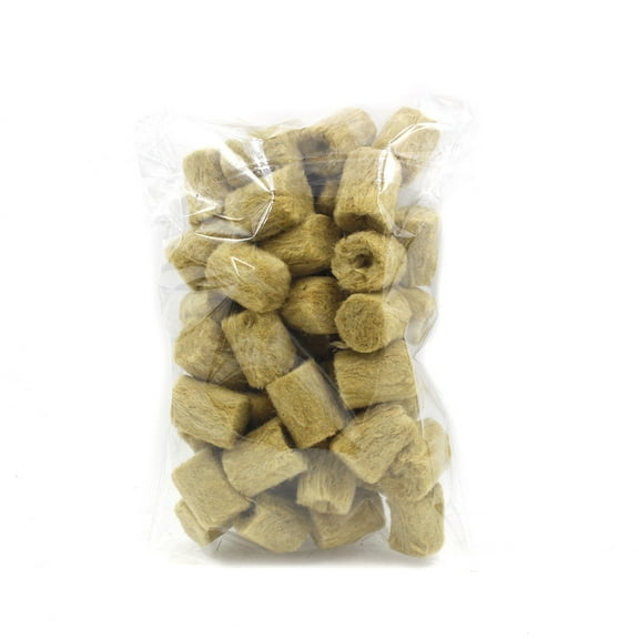 NSESSHome 50PCS Soilless Rockwool Plugs for Hydroponic Seedlings, High Water Absorption, Great Breathability, Ideal for Sapling Cultivation