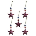 thumbnail image 1 of NSESSHome Clearance 5Pcs 4th of July Patriotic Star Ornaments,Fourth of July Patriotic Hanging Decorations Star Shaped Baubles Ornament for Memorial Day Party Festival Christmas Tree Decorations, 1 of 6