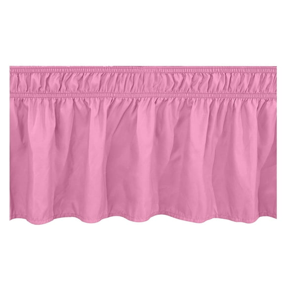 NSESSHome Bed Skirt Wrap Around Elastic Dust Ruffles Solid Color Wrinkle and Fade Resistant with Elastic Belt Easy to Install for Queen Size 54 x 75 Inch Drop