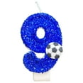thumbnail image 1 of NSESSHome Birthday Number Candles Blue Soccer Number 9 Birthday Candles for Cake, Fun Glitter Birthday Candles Cake Cupcake Topper for Kids Adults Party Anniversary Supplies, 1 of 3