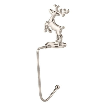 NSESSHome Christmas Stocking Holders for Mantle, Silver Snowflake Stocking Holder for Fireplace Mantle Christmas Decorations
