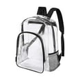 thumbnail image 1 of NSESSHome Clear Backpack for School - Large Heavy Duty Clear Bookbag, See Through PVC Transparent Backpacks for College Work, Black (for age 12 above), 1 of 8