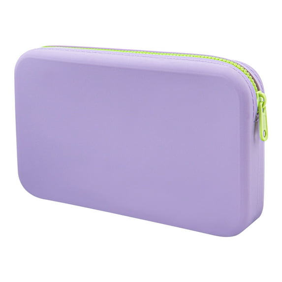 NSESSHome Cosmetic Bag Cosmetic Bag Makeup Storage Pouch With Zipper Travel Portable Makeup Brush Bag-Lavender