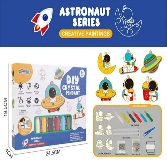 NSESSHome DIY Crystal Paint Arts and Crafts Kit: 3D Baking with Customizable Graffiti, Coloring, Adhesive Paint, and Diamond Decorations, Perfect for Kids Ages 3+