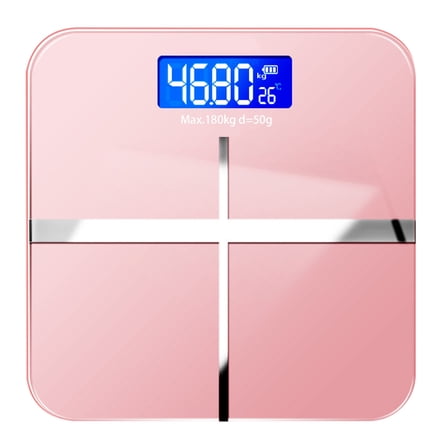 NSESSHome Digital Bathroom Scale, Highly Accurate Body Weight Scale With Lighted LED Display, Round Corner Design