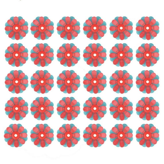 NSESSHome Double Plastic Simulated Plant Flower Hummingbird Feeder Flower Hummingbird Attractor Feeder Flower 30pcs