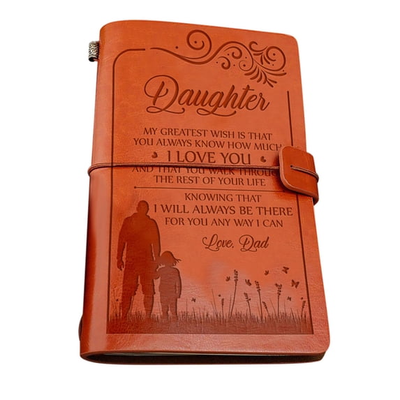 NSESSHome Eternal Memories Leather Journal, A Thoughtful Thanksgiving Gift for Your Loved Ones with Engraved Inspirational Messages