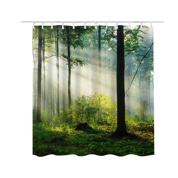 NSESSHome Extra Long Tree Shower Curtain Plant Shower Curtains for Bathroom Botanical Flower Waterproof Fabric Bath Curtain Decor